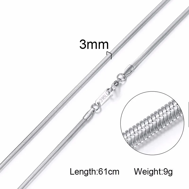 Stainless Steel Necklaces Necklace Chain Chain Necklace Cross Pendant Necklace Pendant Necklace Crystal Pendant Necklaces Vnox 3-6MM Tone Snake Cocoon Curb Link Flat Box Wheat Chains Stainless Steel Men Necklace Choker Jewelry 24 inch