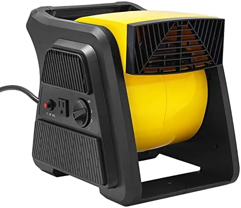

Utility Fan, 600 CFM High Velocity Floor Blower for Drying, Cooling, Ventilating, Exhausting, 300° Blowing Angle Air Mover, Por