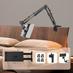 Rotatable and Adjustable Tablet Stand Holder (Black)