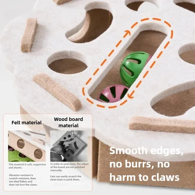 "Interactive Cats Puzzle Toys - Mental Stimulation Maze Box&Sensory Games for Indoor Kittens | Fun Brain Teaser for Smarts Cats" 4