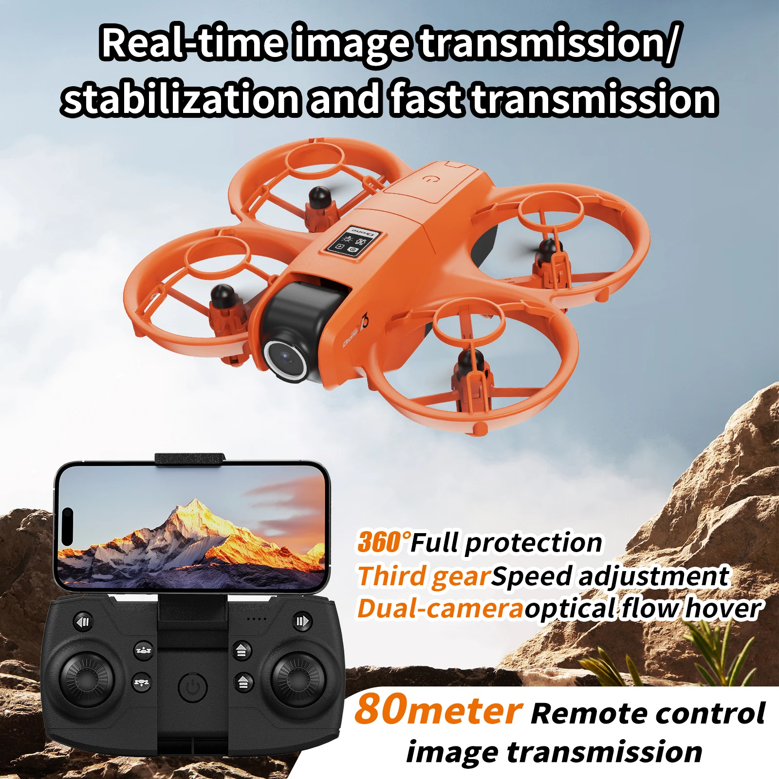 Drone de Course avec Caméra HD et Moteur Sans Balais
