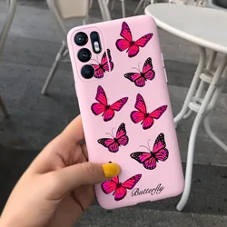 Fashion Flowers Patterned Soft Back Protector Cover for OPPO Reno6 4G (Butterfly-c01)
