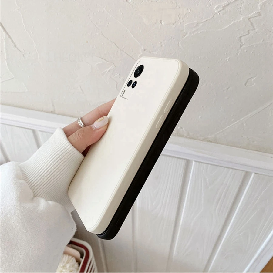 Square Liquid Silicone Soft Phone Case - Durable & Stylish Protective Cover