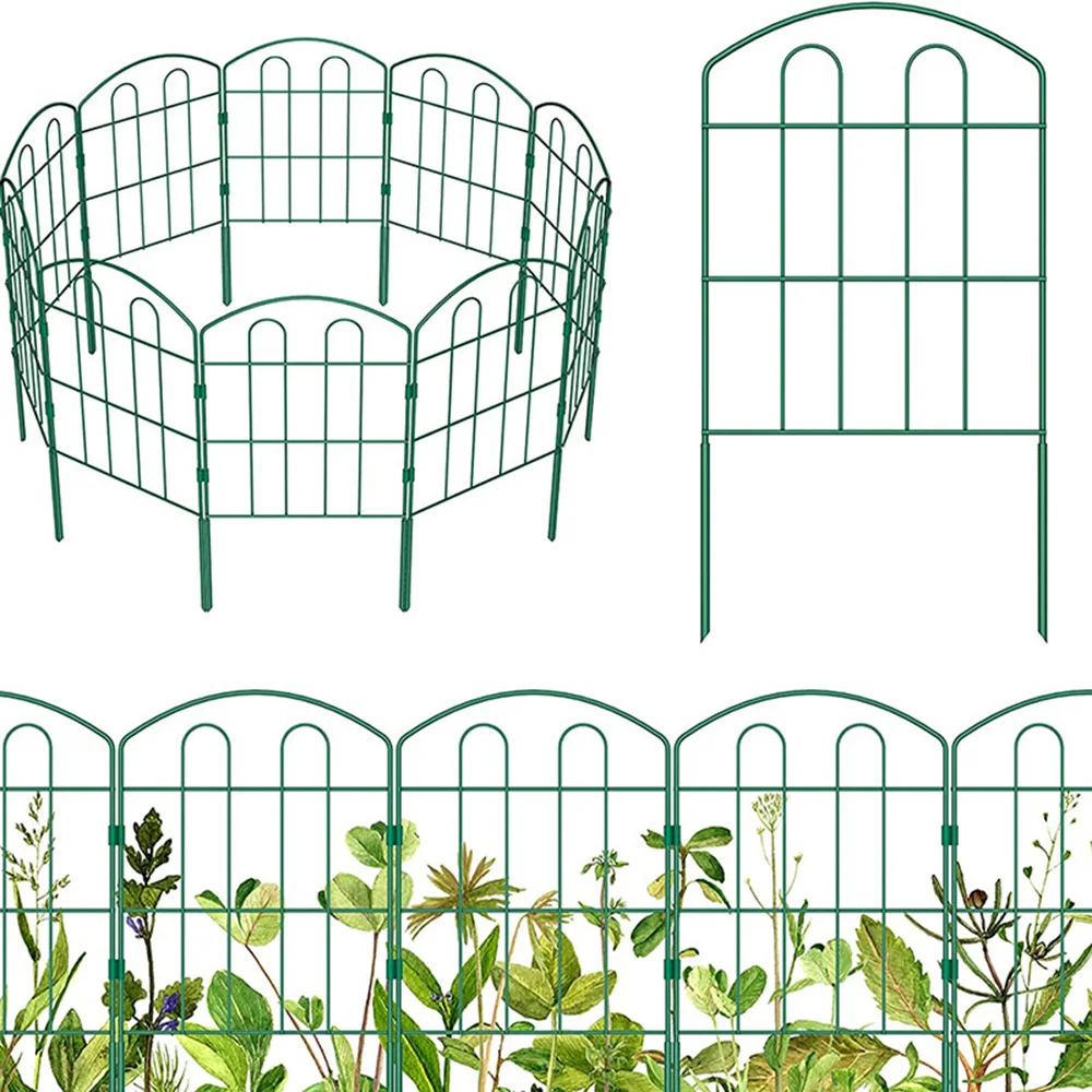 NEW 1PC Outdoor Garden Iron Fence Courtyard Flower Vegetable Small Fence Decoration Garden Courtyard Wrought