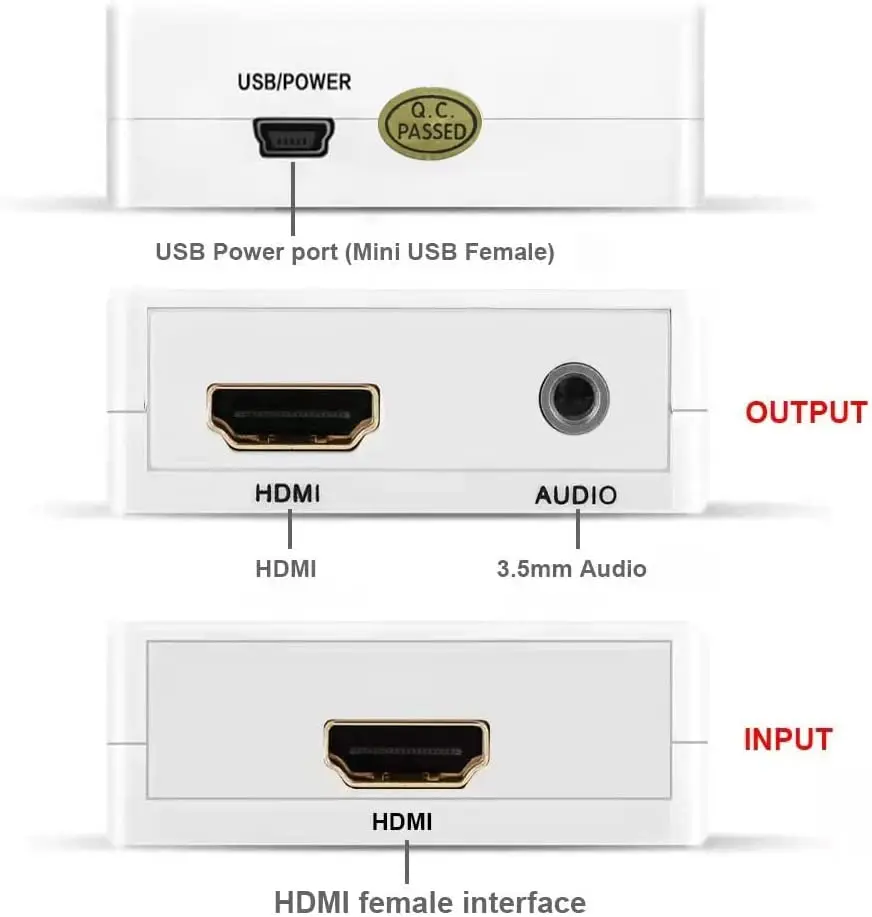 1080P HDMI   й HDMI to HDMI 3.5mm   (3.5mm  ׷  и, TV ڽ PC ƮϿ)