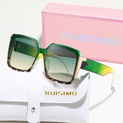 RUISIMO Vintage Gradient Sunglasses - Unisex Fashion UV400 Eyewear (KP6147 - C1 - RMCASE)