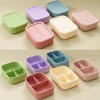1PCS Baby Silicone Tableware Fruit Bento Box With Lid Students Portable Compartmentalized Storage Silicone Fresh-keeping Bowl 1