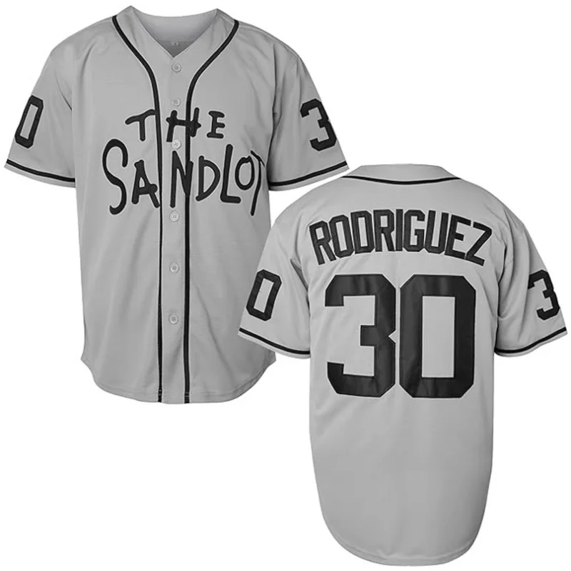 Movie The Sandlot Legends Benny Rodriguez #30 YEAH-YEAH #11 Baseball Jersey Mens Loose Shirt Sewing Embroidery