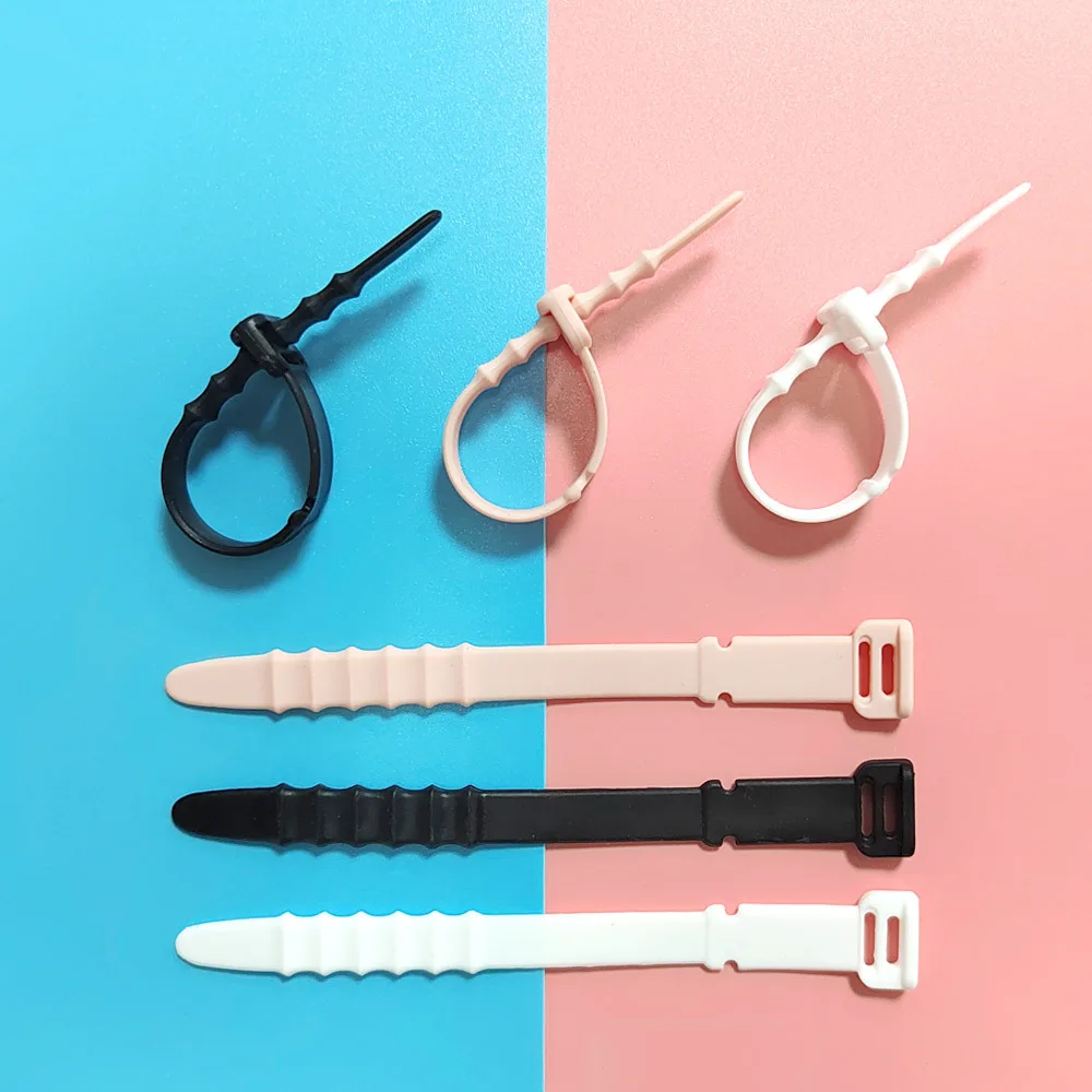 5PCS/Set Cable Winder Organizer Buckle Straps Silicone Earphone Clips Wire Cord Management Cellphone Accessories Organization