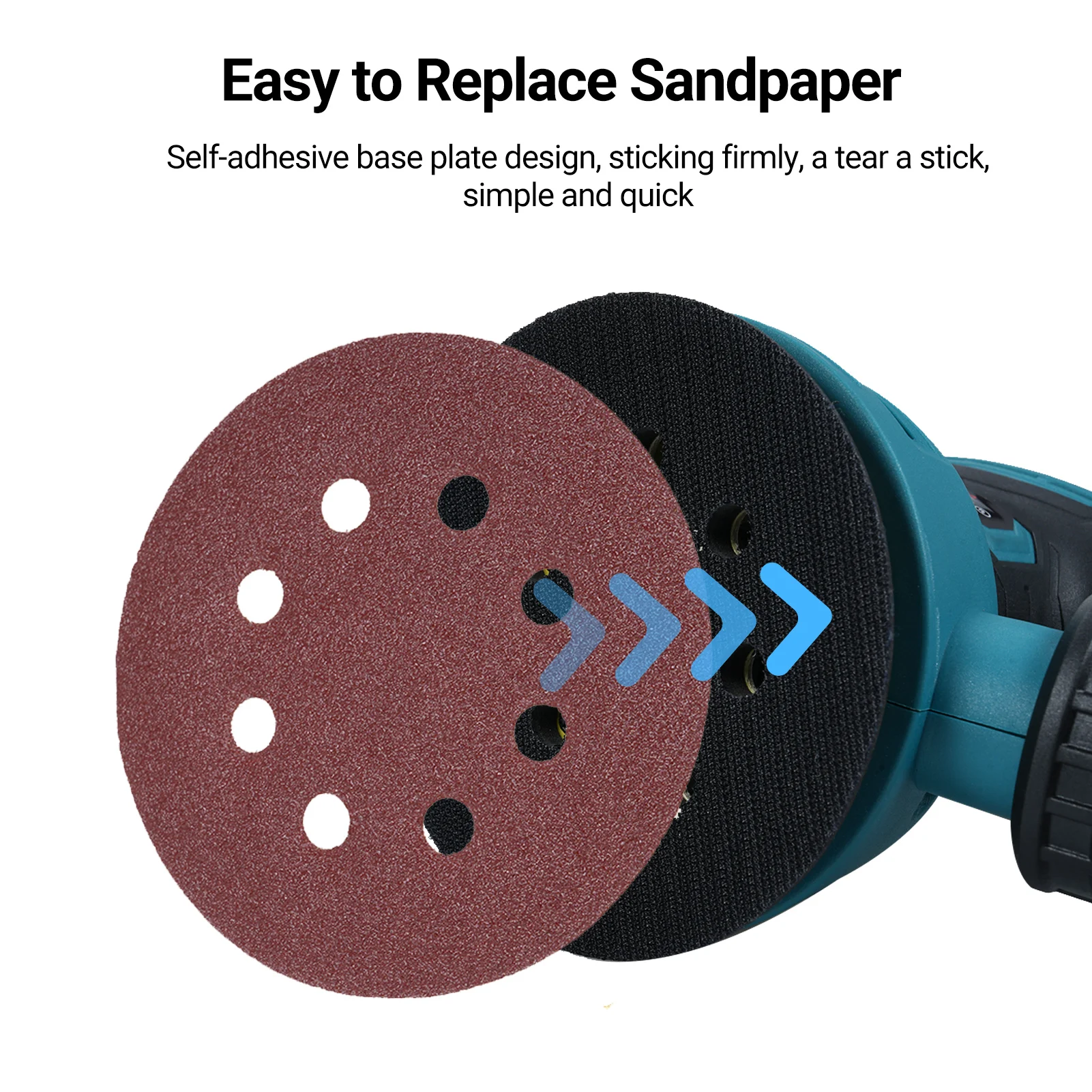 5-Inch Random Orbital Sander 12000RPM 6 Variable Speed Sander Machine Dust Collection System for Woodworking Dust Collection 5