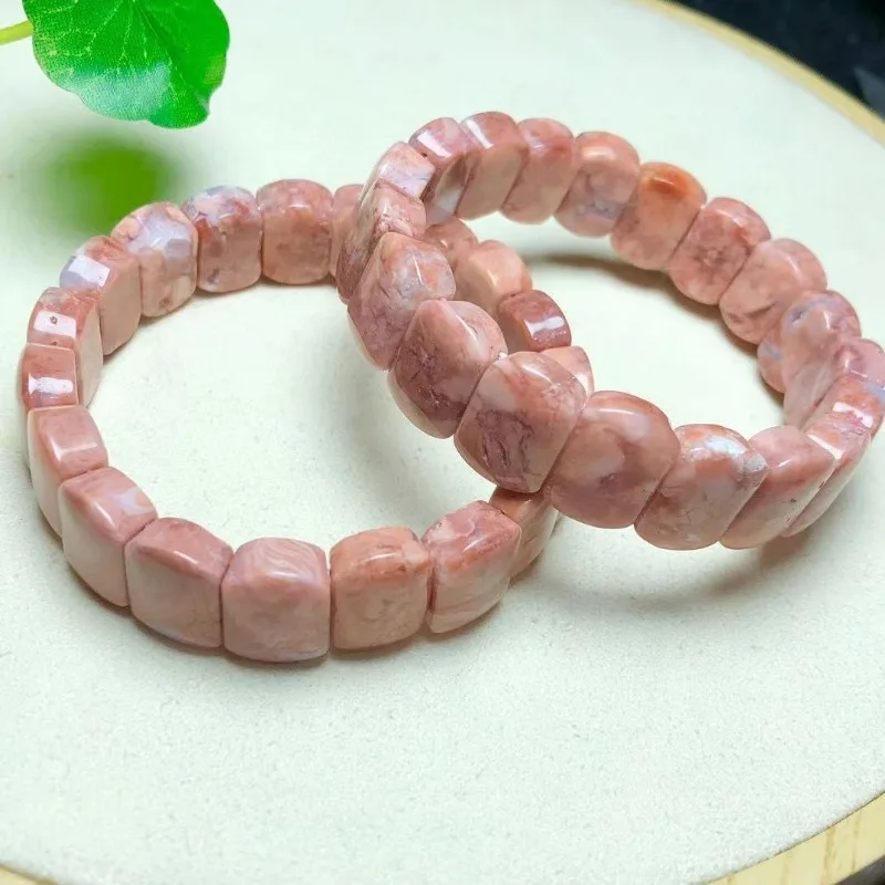 

Женский браслет из натурального красного цветка вишни, простой и модный универсальный браслет из кристаллов, подарочные аксессуары