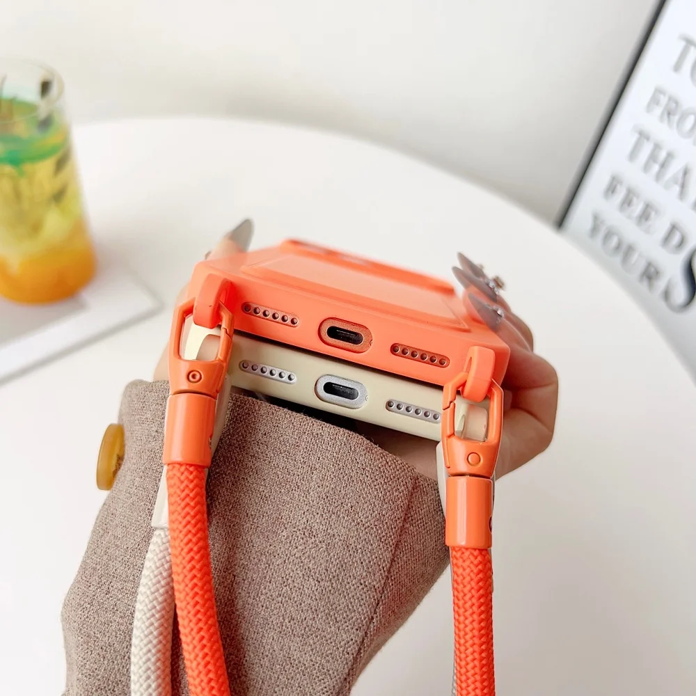 Aktivitäts-Verriegelungsverschluss, Lanyard-Kordel-Hülle für iPhone 17 Pro Max 16 15 14 13 12 11 Pro Max, flüssiges Silikon, Slot-Karten-Brieftaschen-Abdeckung – Detail 7