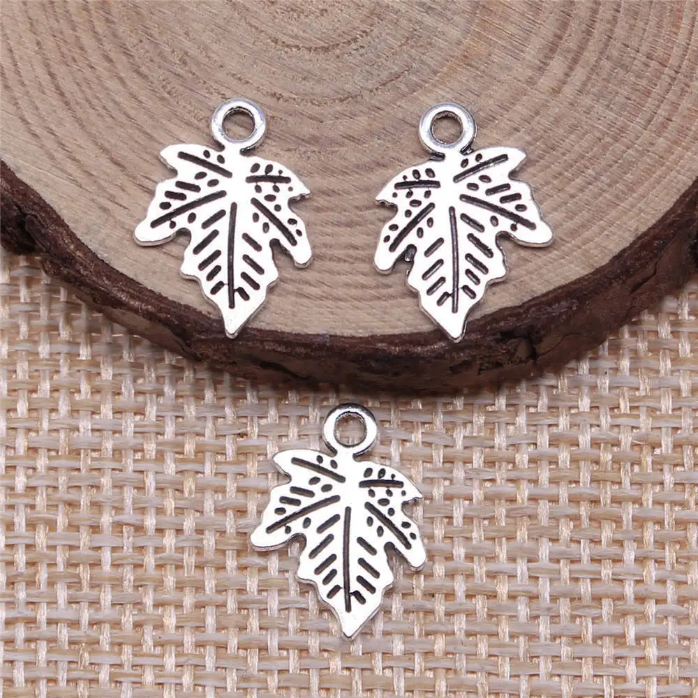 

Car Pendant Leaves Charms Supplies For Jewelry 12x11mm 40pcs