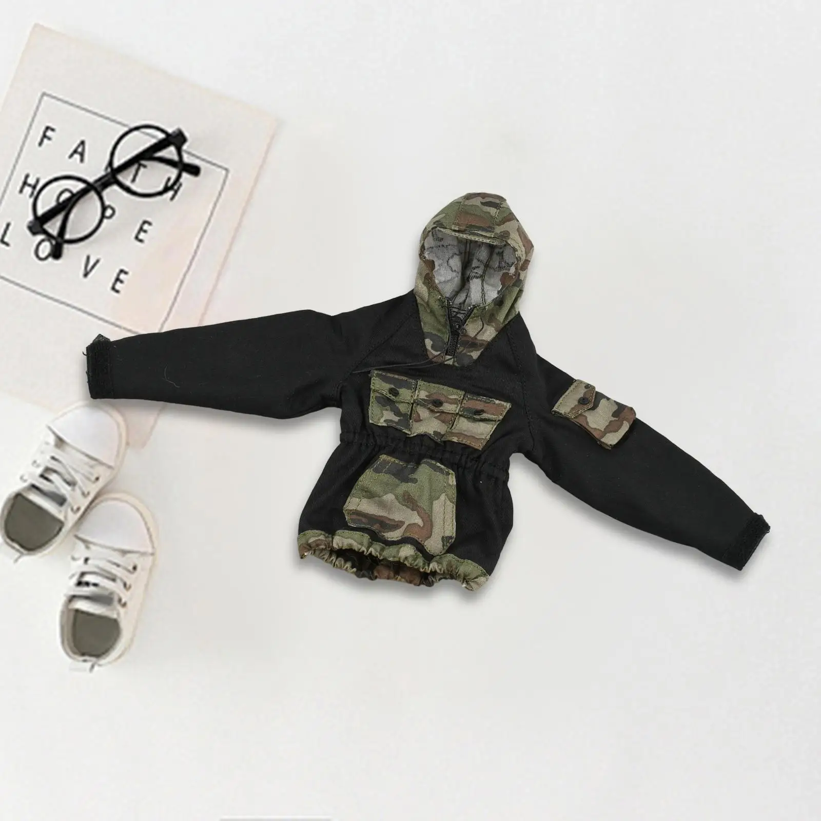 

1:6 Soldier Clothes Handmade Cloth Male Soldier Hoodies Model Miniature Clothing for 12" Figures Body Doll Model Accessory