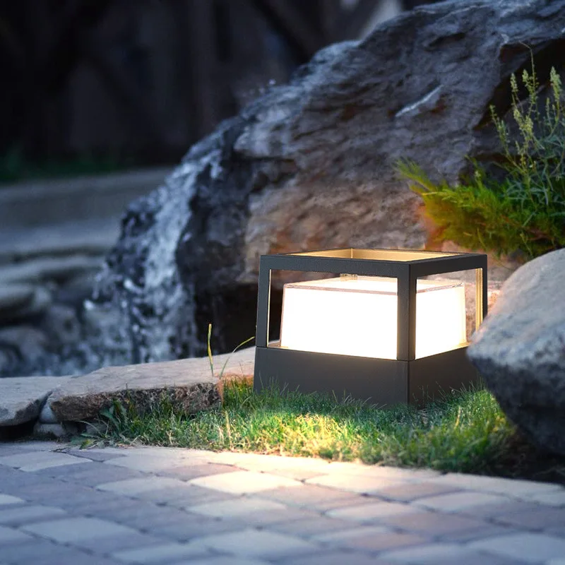 Outdoor Lawn Light LED Die-cast Aluminum Modern Simple Garden Villa Courtyard Light Outdoor Column Head Light Waterproof IP65