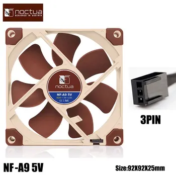 Noctua NF-A9 지능형 온도 제어 팬, 저소음 및 고품질 CPU 9cm 케이스 팬, 5V, 12V, 3 핀, 4 핀, 92x92x25mm