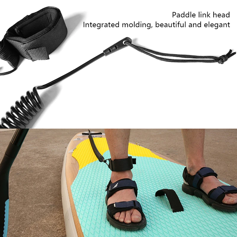 

1pc Paddle Board Safety Legs10ft Coiled SU P Leash Stand Up Paddle Board Surfboard Leash Leg Rope Foot Leg Accessories Hot Sale