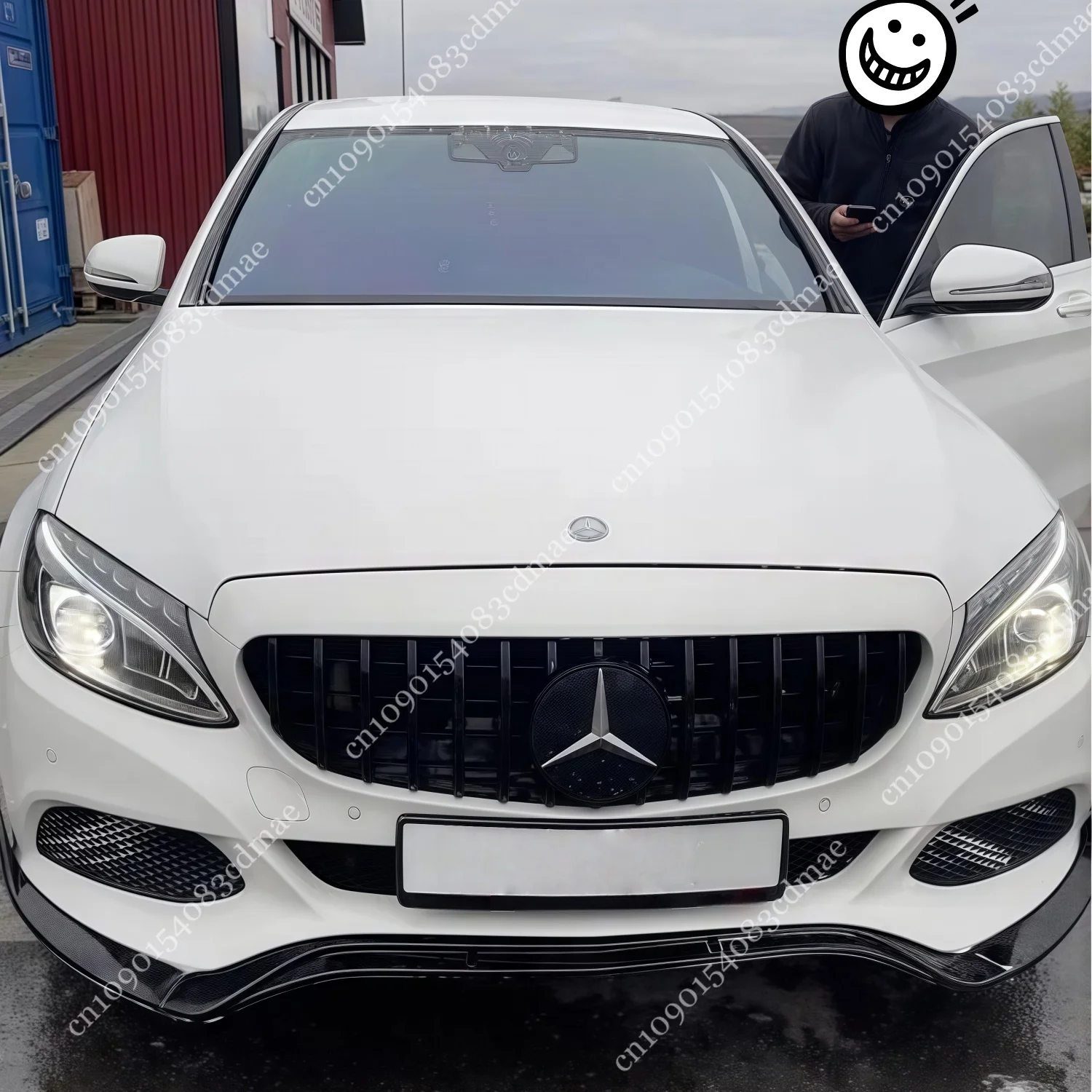 Front Bumper Lip Spoiler Splitters Body Kit for Mercedes C Class W205 S205 C180 C200 C220 C250 C300 2015 car bumper spoiler,bumper lip,bumper lip decoration