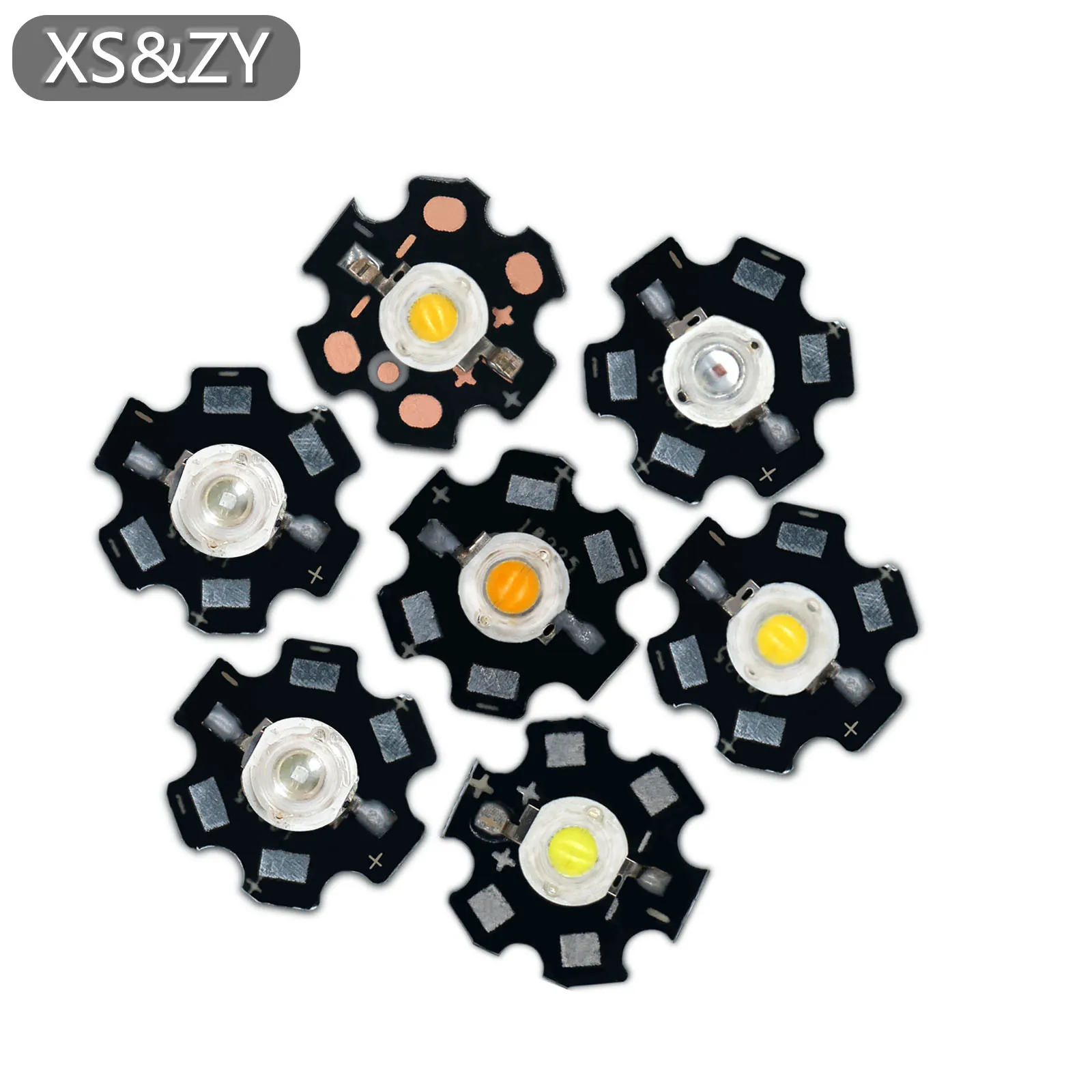 

10pcs High Power LED Beads1W DC3.2-3.4V 350mA Golden Warm White Neutral Cold White Red Blue Green Used For Spotlight Tube Lights