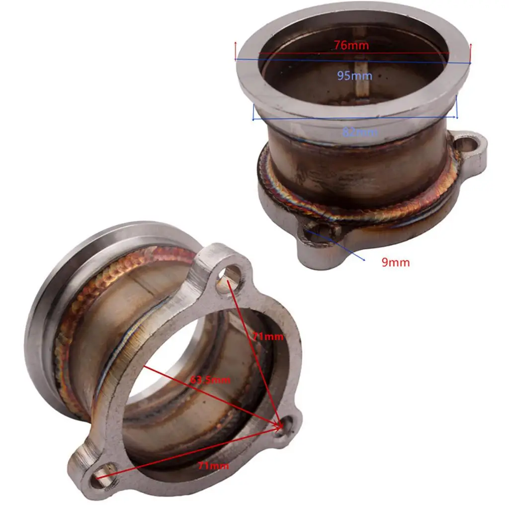 V-Band Downpipe Adapter Flange T3 to 3" V-Band for GT2560R