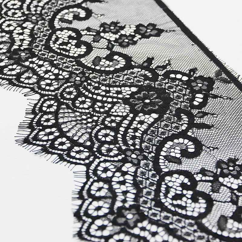(3Meters/roll) 20cm Eyelash Lace Fabric French Lace Decoration Sewing Clothing Wedding Embroidery  Home Embroidery Soft Handmade