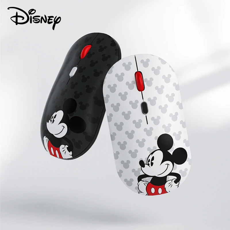 Disney Mickey 2.4g Wireless Mouse Bluetooth 5.0 Dual Mode 1600 Dpi Usb Receiver Silent Office