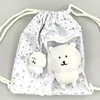 Large Capaci Star Dstring Bapa Women's Commuter Bag with Thi oulder Straps Nylon Material Cartoon Pattern for Sc...