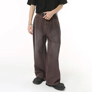 Syuhgfa Vintage Herren Baggy Jeans Herbst neue tragbare Straight Tube Jeans hose Mode Street Korean Style Freizeit kleidung — изображение 3