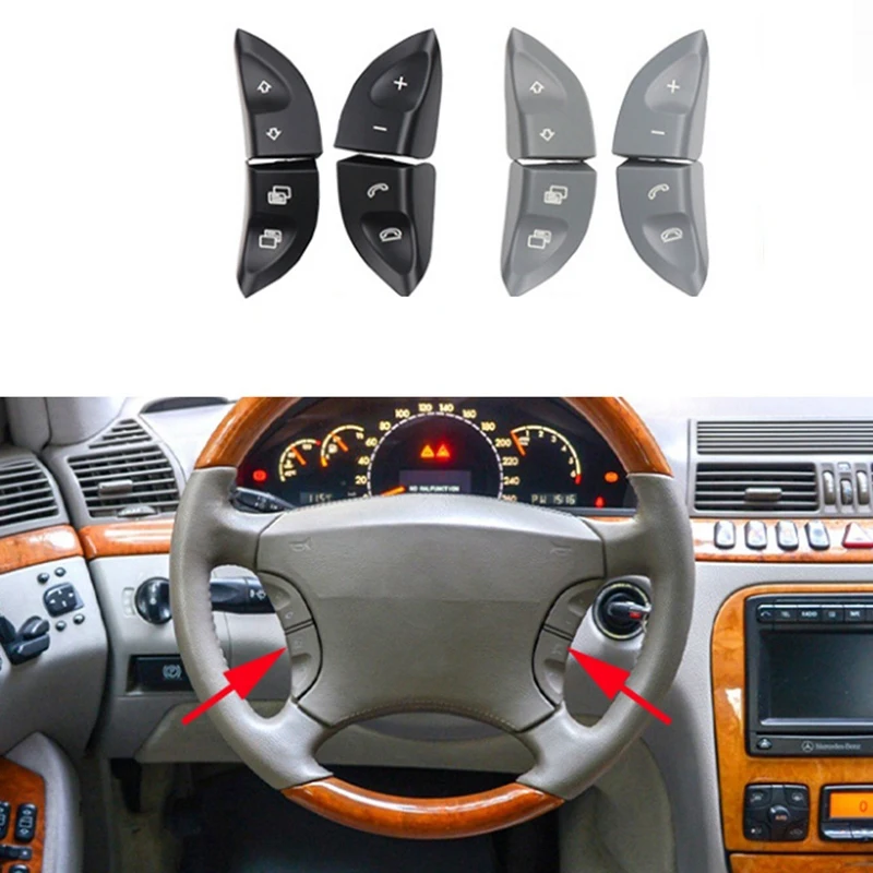 

Левая и правая кнопки на рулевое колесо автомобиля, переключатель для Mercedes-Benz S-Class W220 1998-2005 CL W215 1999-2006