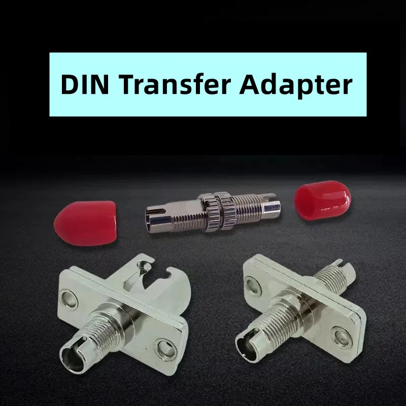 

fiber optic adapter DIN plug connection 5pcs coupler flange single core dual core single mode multimode optional