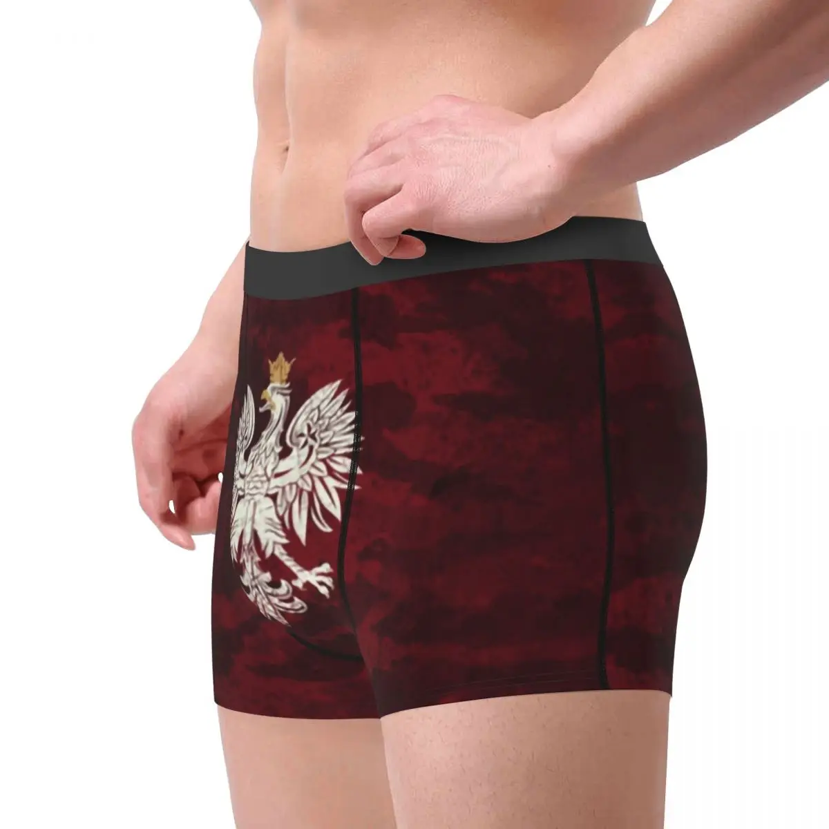 Poland Vintage Coat Of Arms Underwear Men Breathbale Polska Polish Eagle Boxer Briefs Shorts Panties Soft Underpants For Homme 3