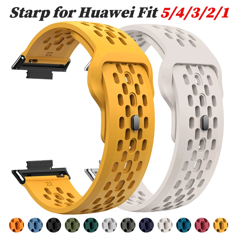 Breathable Sports Silicone Replacement Strap - Universal Fit Wristband Bracelet