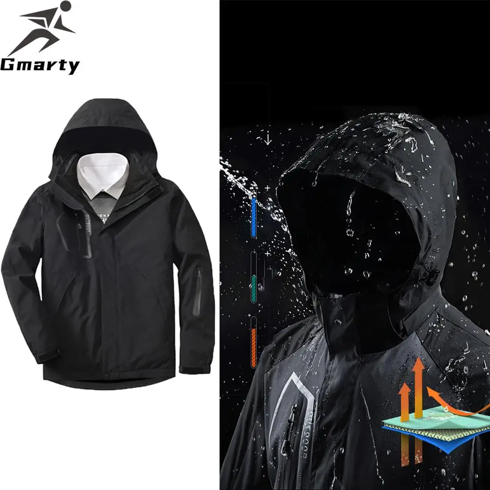 3 in 1 Jacket Ski Snowboard Apparel Ladies Winter Warm Hoodie Set Waterproof Windproof