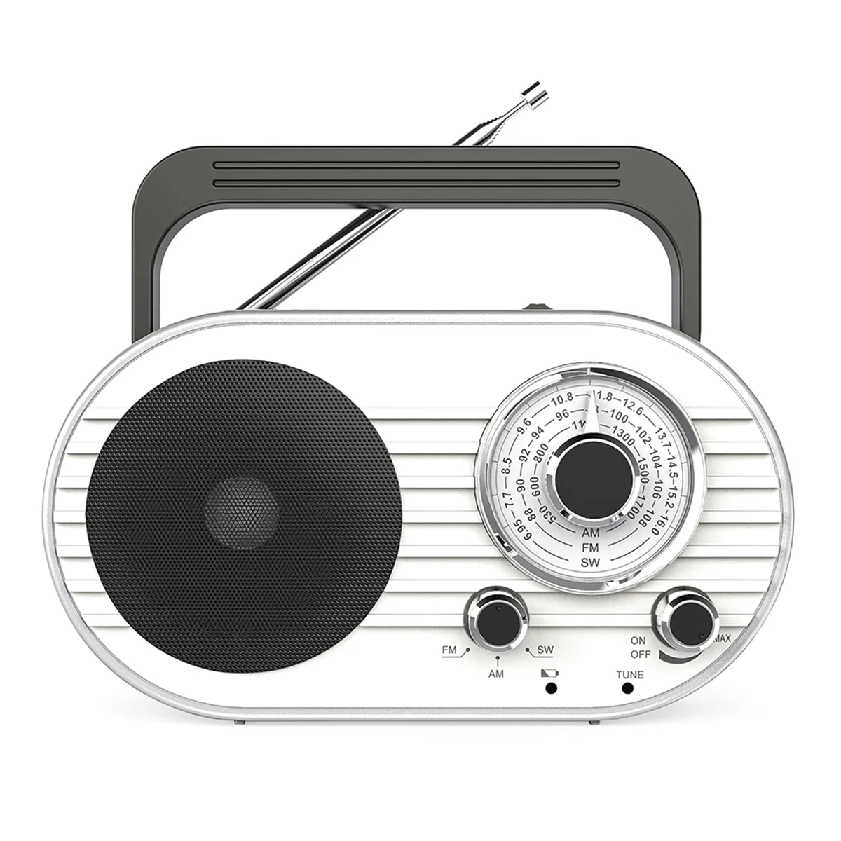 

Портативный Перезаряжаемый AM FM SW транзистор для пожилых с 2 режимами фонарика, динамик подходит для дома и улицы