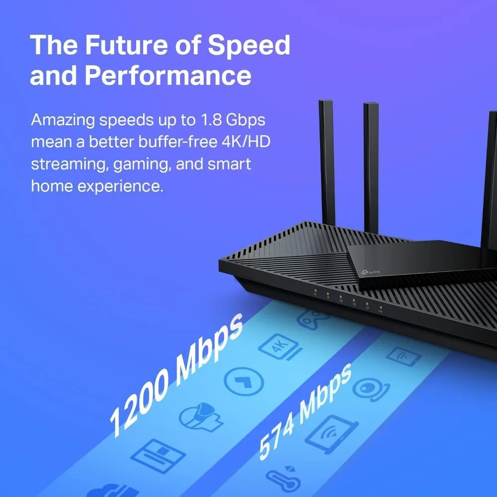 AX1800 WiFi 6 Router V4 (Archer AX21) – Dual Band Wireless Internet Router, Gigabit Router, Easy Mesh 3