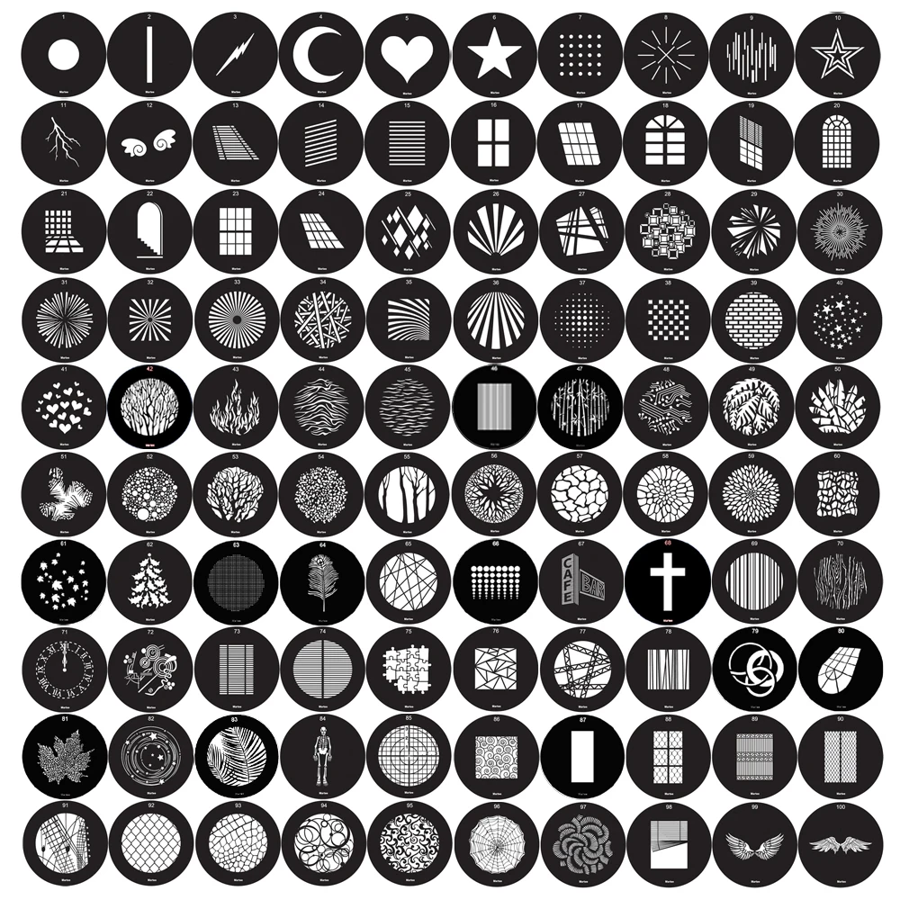 4-piece Style Combination GOBO 100 Patterns Inspire Photographers' Inspiration and Creativity DIY Shadow Art photography auxiliary props