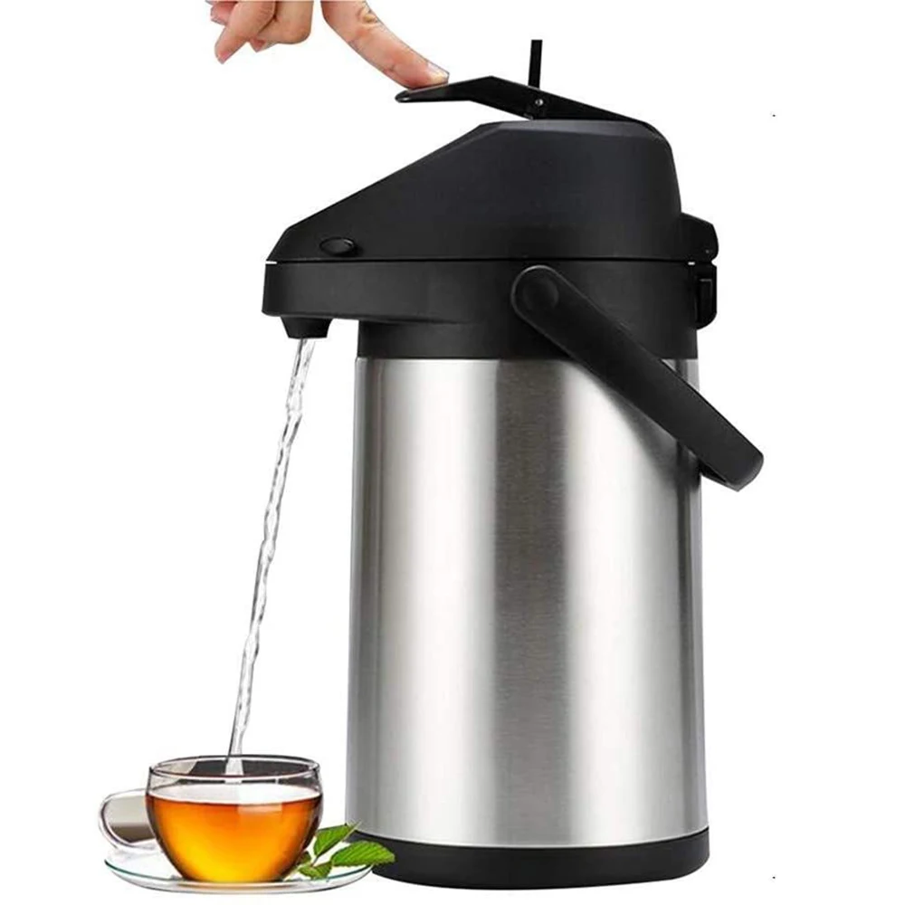 Airpot Thermal Coffee Carafe Dispenser With Pump Insulated Stainless Steel  Thermos Urn For Hot/cold Water 1.6/3l - Coffee Pots - AliExpress