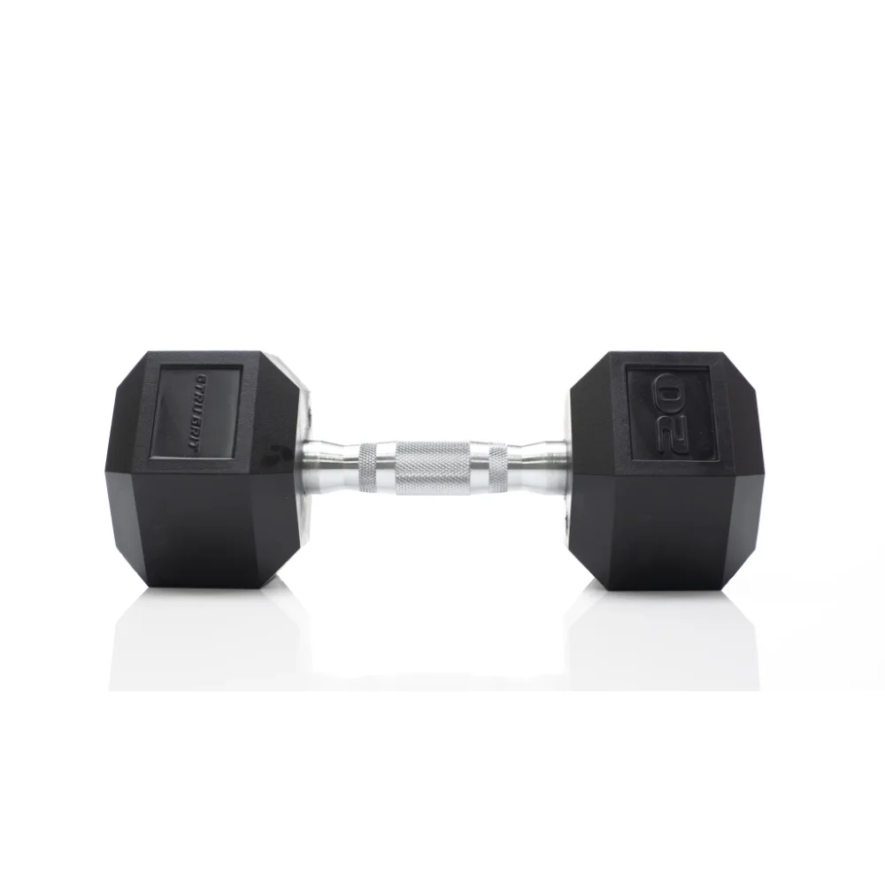 

Tru Grit Fitness 20 Lb 30lb Rubber Hex Dumbbell, Single
