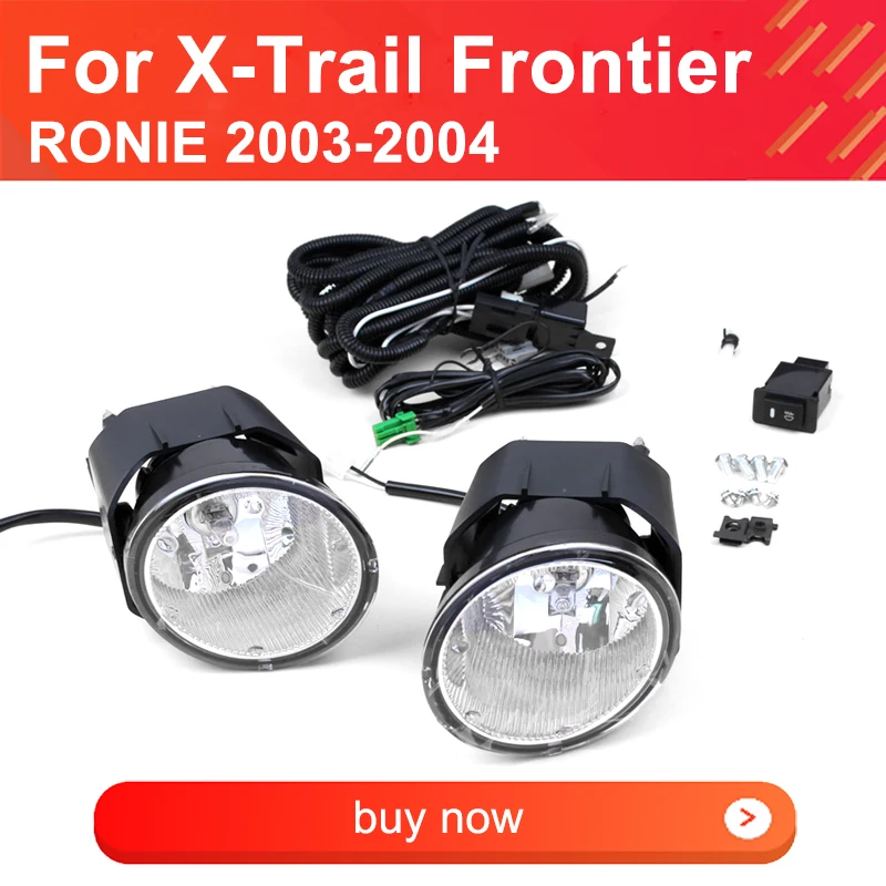 

Противотуманные фары в сборе для Nissan X-Trail Frontier Ronie 2003-2004, противотуманные фары на передний бампер с проводным релейным переключателем, 1 пара