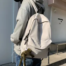 

HOCODO Backpack For Women Nylon Waterproof Backpack Unisex Pure Color Backpack Hot Sale Female Shoulder Packbags Student Bookbag