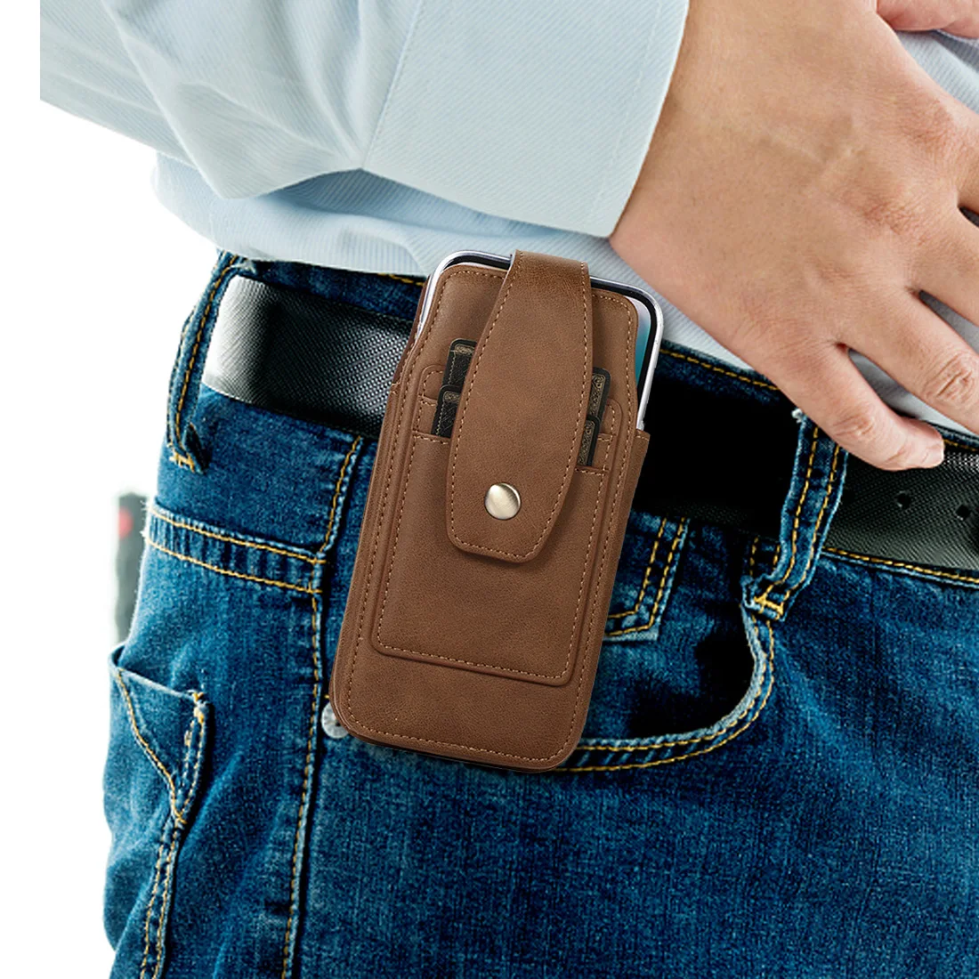 Leather Belt Clip Case Waist Bag Holster Pouch