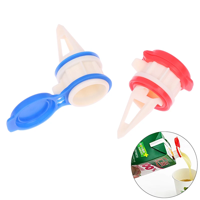 

2Pcs Silicone Spout Pourer Milk Bottles Brick Drink Bottle Splitter Extension Mouth Beverage Changeover Caps Kitchen Bar Tools