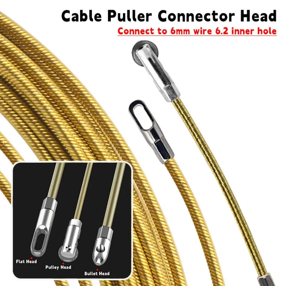 Carbon Steel Wire Puller Connector Head Electrician Tools Cable Puller Accessories Wire Cable Elastic Threader