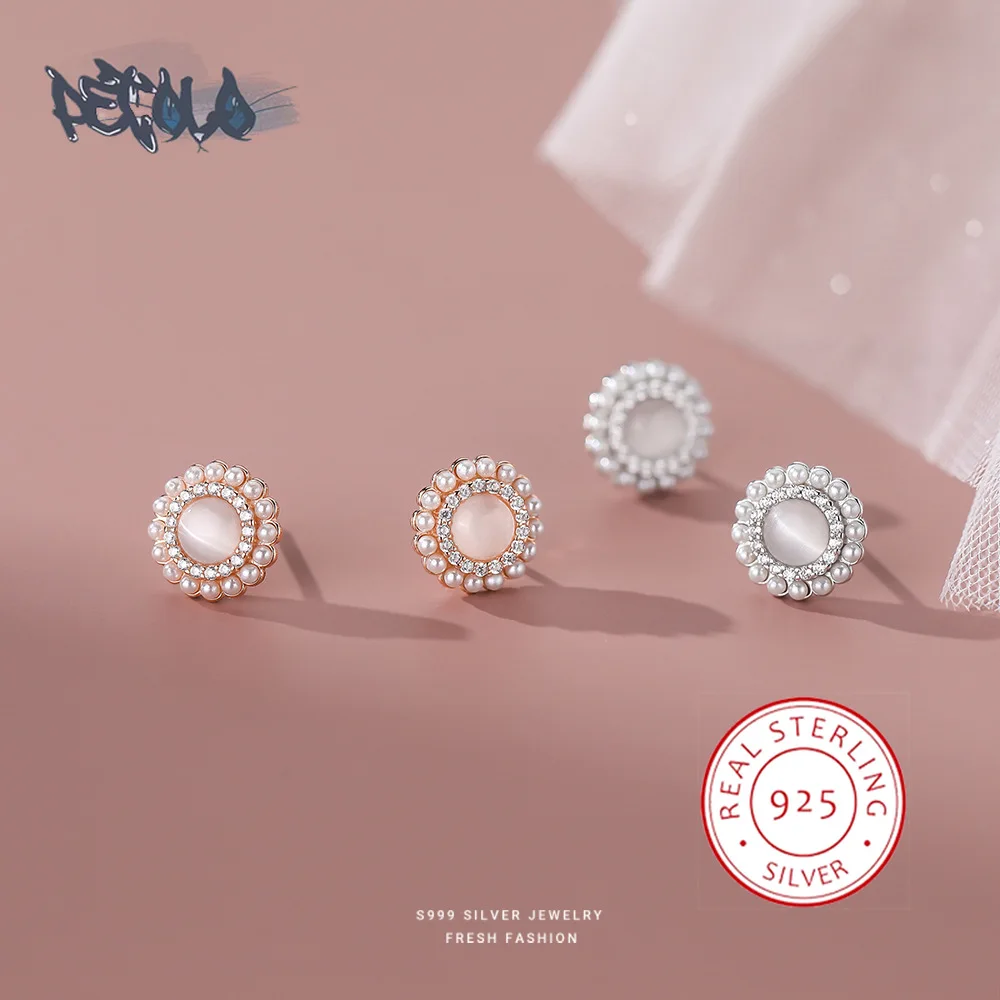 

Женские серьги-гвоздики из серебра 999 пробы, с жемчугом