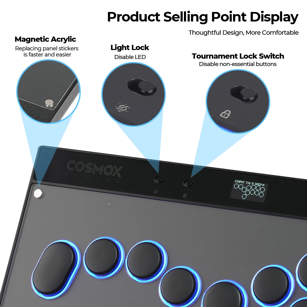 Haute42-COSMOX C16S Leverless Controller Joystick Hitbox For