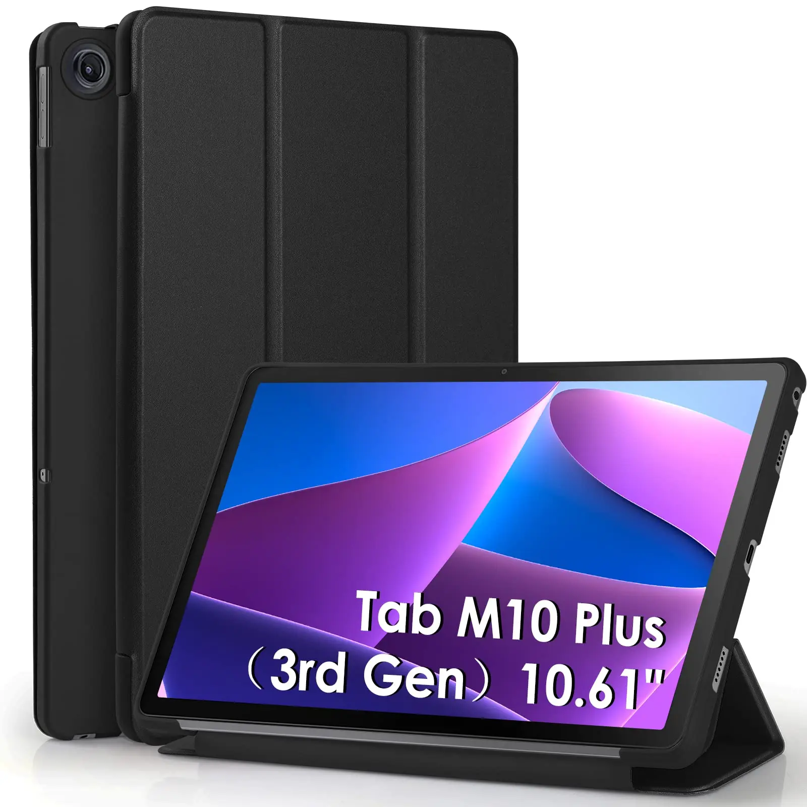 

Case for Lenovo Tab M10 Plus (3rd Gen) 10.6 Inch TB128FU TB125FU 2022 Thin Light Soft Protective with Auto Sleep/Wake Cover