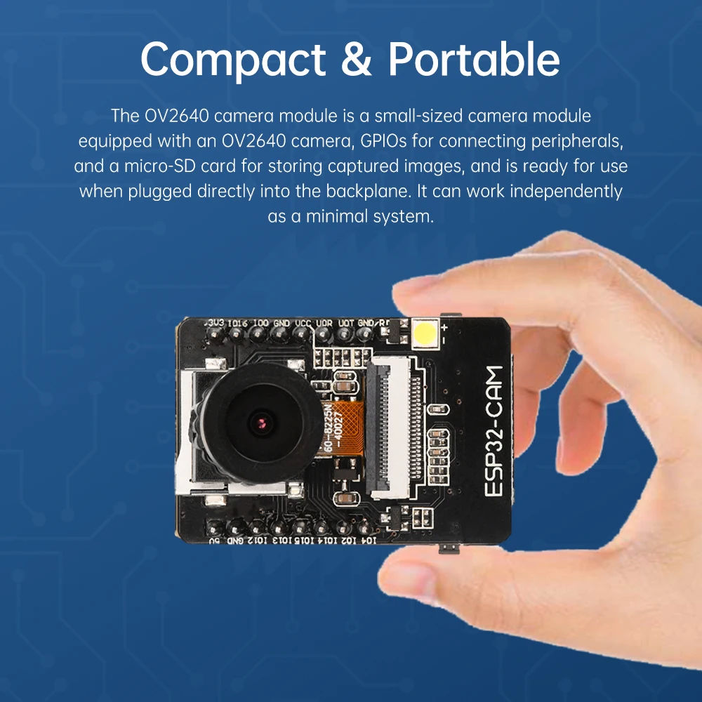 รูปสินค้า ESP32-CAM บอร์ดพัฒนา IoT พร้อมกล้อง Wi-Fi/Bluetooth