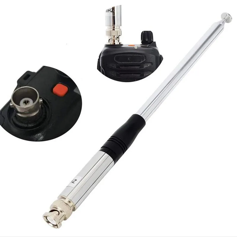 Asta Telescopica Antenna Ht Cb Radio Portatile Portatile Con Connettore Bnc Compatibile Con Radio Cb Cobra Midland 253 Anytone