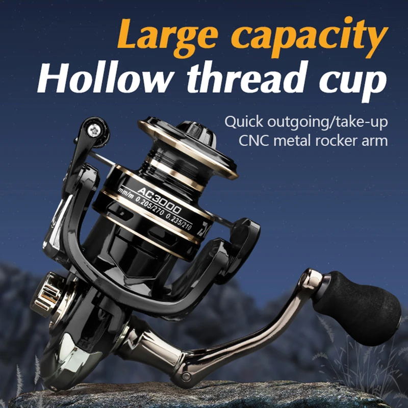 

Full Metal Slant Line Cup Fishing Reel Ac 2000-7000 Cnc Rocker Arm Long Casting Sea Rod Reel Casting Fishing Reel Luya Spinning