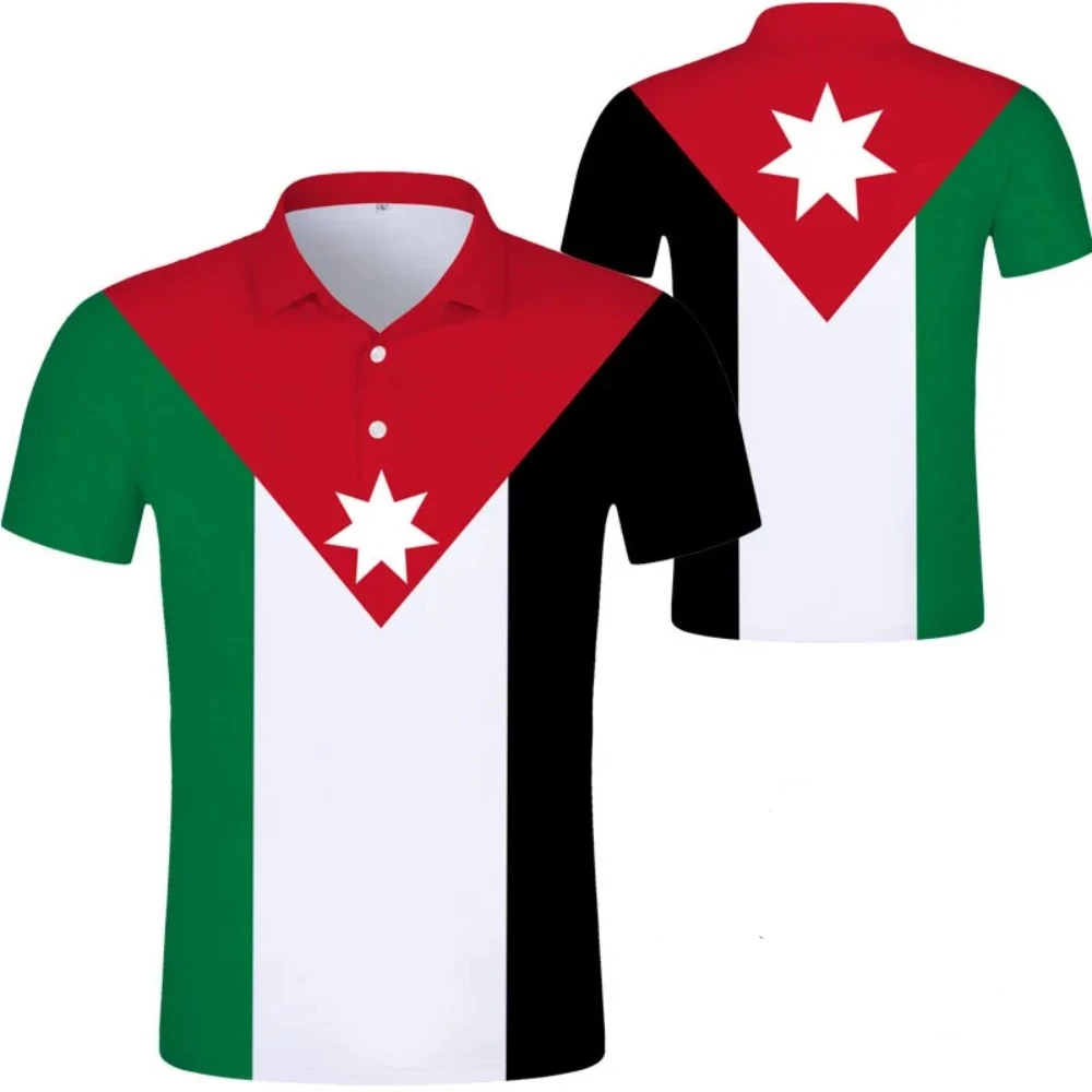 

Diy free custom name number Hashemite Kingdom College 3D printed Polo shirt